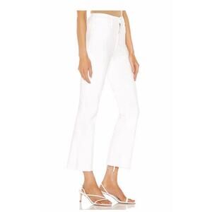 MOTHER Denim The Hustler Ankle Fray White Jeans Size 28 Fairest of Them All